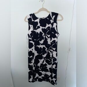 Calvin Klein black & white floral dress